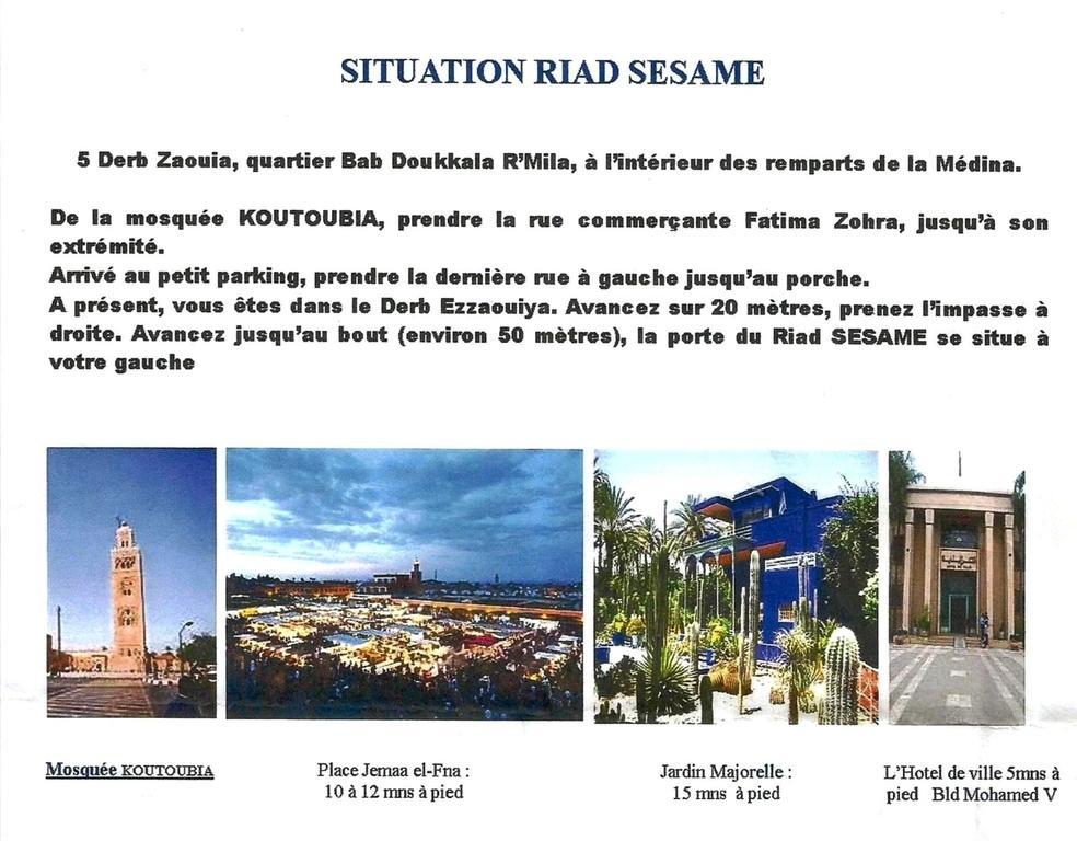 Riad Sesame Marrakesz Zewnętrze zdjęcie